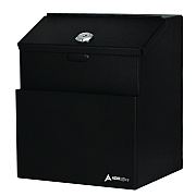 AdirOffice Wall Mountable Steel Suggestion Secure Drop Box with Key, 7 x 6 x 8.5, Stainless Steel 304, Black (ALHI63101BLK)