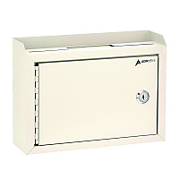 AdirOffice Medium Size Steel Multi-Purpose Secure Drop Box, 9.8 x 3.4 x 7.5, White (ALHI63102WHI)