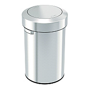 HLS Commercial Swing Top Trash Can, 17 gal, Stainless Steel, Silver (HLMHLS17FTS)