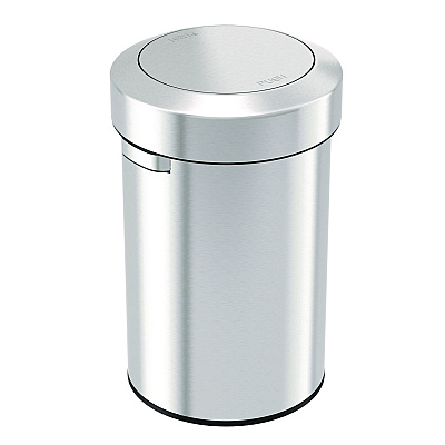 HLS Commercial Swing Top Trash Can, 17 gal, Stainless Steel, Silver (HLMHLS17FTS)