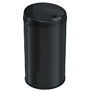 HLS Commercial Sensor Trash Can, 8 gal, Plastic/Stainless Steel, Black (HLMHLS08RB)