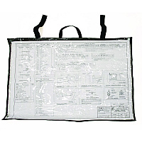 AdirOffice Large Document Protection Blueprint Plan Holder, Holds ARCH D (24" x 36"), Clear (ALHIPS2436)