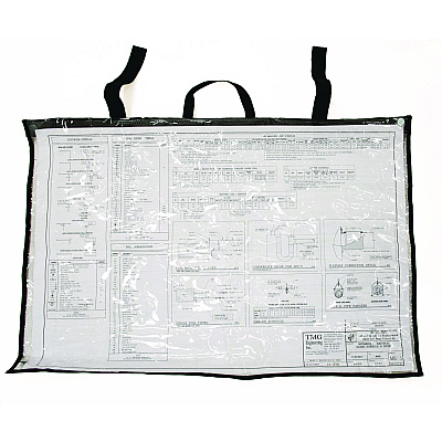 AdirOffice Large Document Protection Blueprint Plan Holder, Holds ARCH D (24" x 36"), Clear (ALHIPS2436)