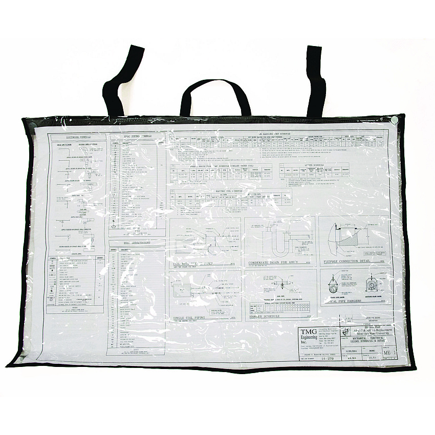 AdirOffice Large Document Protection Blueprint Plan Holder, Holds ARCH D (24" x 36"), Clear (ALHIPS2436)