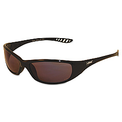 KleenGuard V40 Hellraiser Safety Glasses, Black Frame, Light Blue (KCC20542)