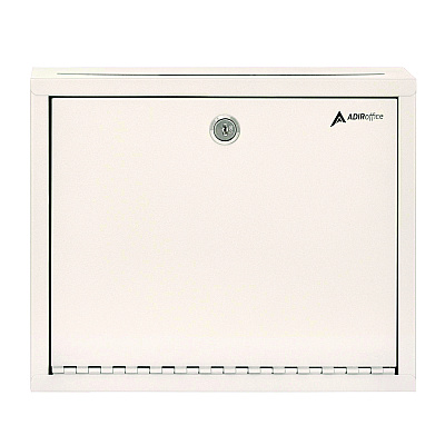 AdirOffice Large Size Steel Multi-Purpose Secure Drop Box, 12 x 3 x 10, White (ALHI63103WHI)