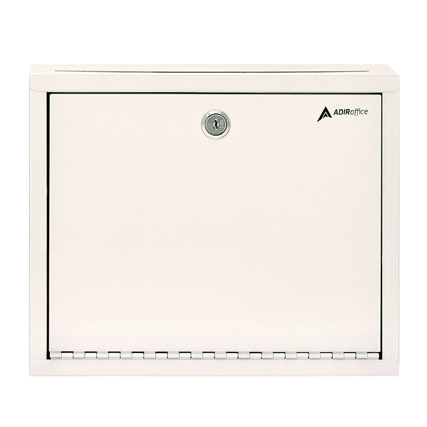 AdirOffice Large Size Steel Multi-Purpose Secure Drop Box, 12 x 3 x 10, White (ALHI63103WHI)