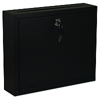 AdirOffice Large Size Steel Multi-Purpose Secure Drop Box, 12 x 3 x 10, Black (ALHI63103BLK)