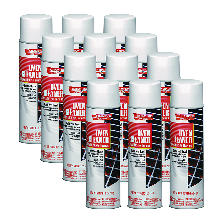 Chase Products Champion Sprayon Oven Cleaner, 18 oz Aerosol Spray, 12/Carton (CHP5177)