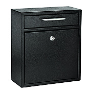 AdirOffice Medium Ultimate Wall Mounted Mail Box, 10.4 x 4.5 x 12, Black (ALHI63105BLK)