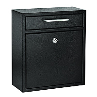 AdirOffice Medium Ultimate Wall Mounted Mail Box, 10.4 x 4.5 x 12, Black (ALHI63105BLK)