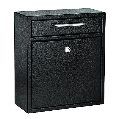 AdirOffice Medium Ultimate Wall Mounted Mail Box, 10.4 x 4.5 x 12, Black (ALHI63105BLK)