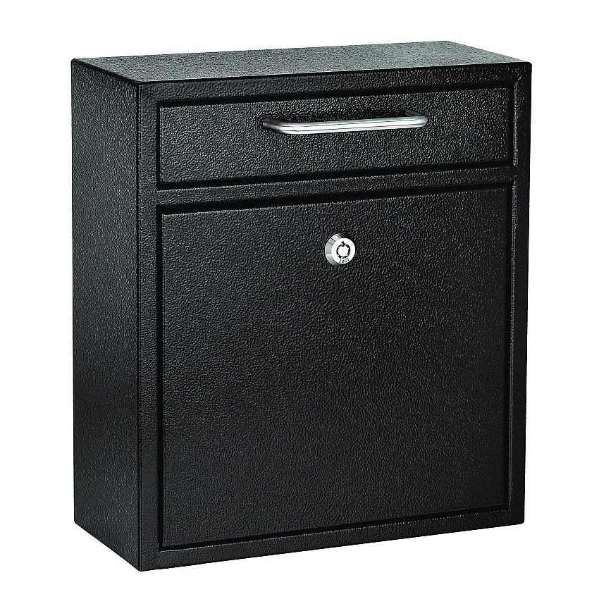 AdirOffice Medium Ultimate Wall Mounted Mail Box, 10.4 x 4.5 x 12, Black (ALHI63105BLK)