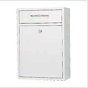 AdirOffice Large Ultimate Secure Drop Box Wall Mounted Mail Box, 11.2 x 4.7 x 16.2, White (ALHI63104WHI)