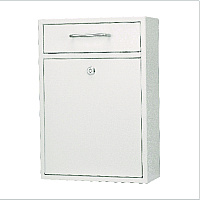 AdirOffice Large Ultimate Secure Drop Box Wall Mounted Mail Box, 11.2 x 4.7 x 16.2, White (ALHI63104WHI)