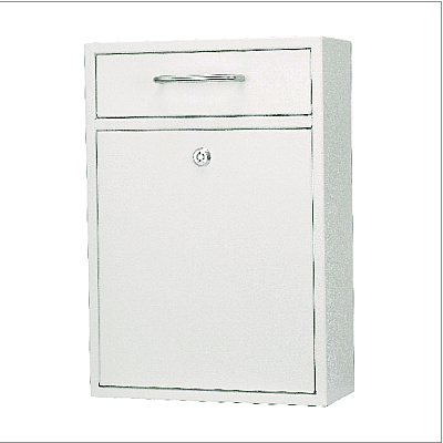 AdirOffice Large Ultimate Secure Drop Box Wall Mounted Mail Box, 11.2 x 4.7 x 16.2, White (ALHI63104WHI)