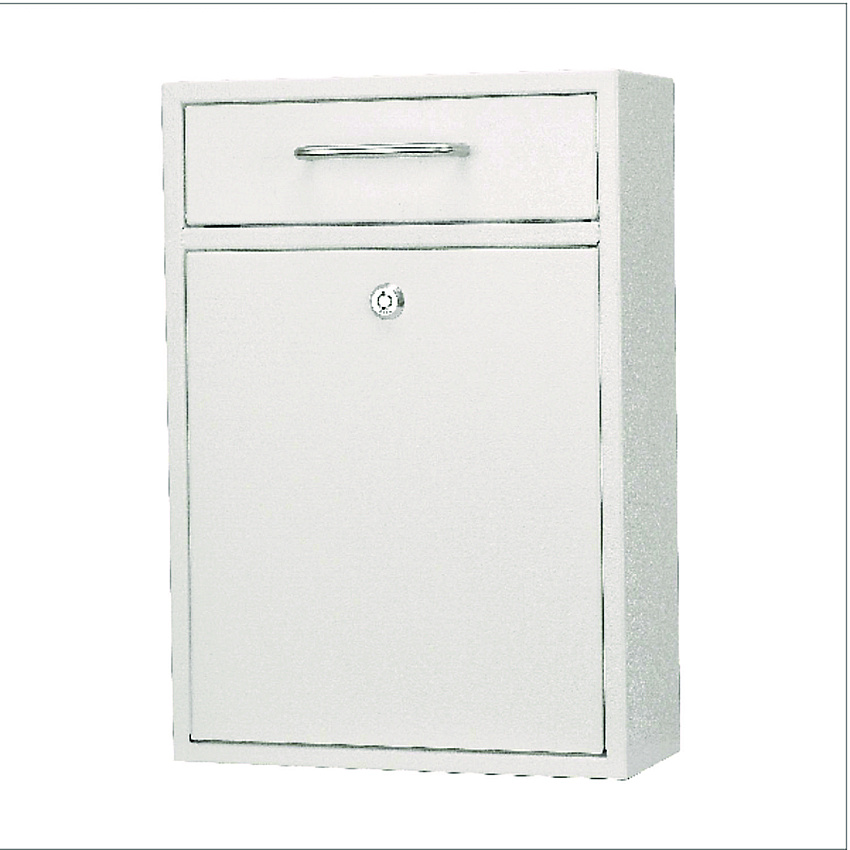 AdirOffice Large Ultimate Secure Drop Box Wall Mounted Mail Box, 11.2 x 4.7 x 16.2, White (ALHI63104WHI)