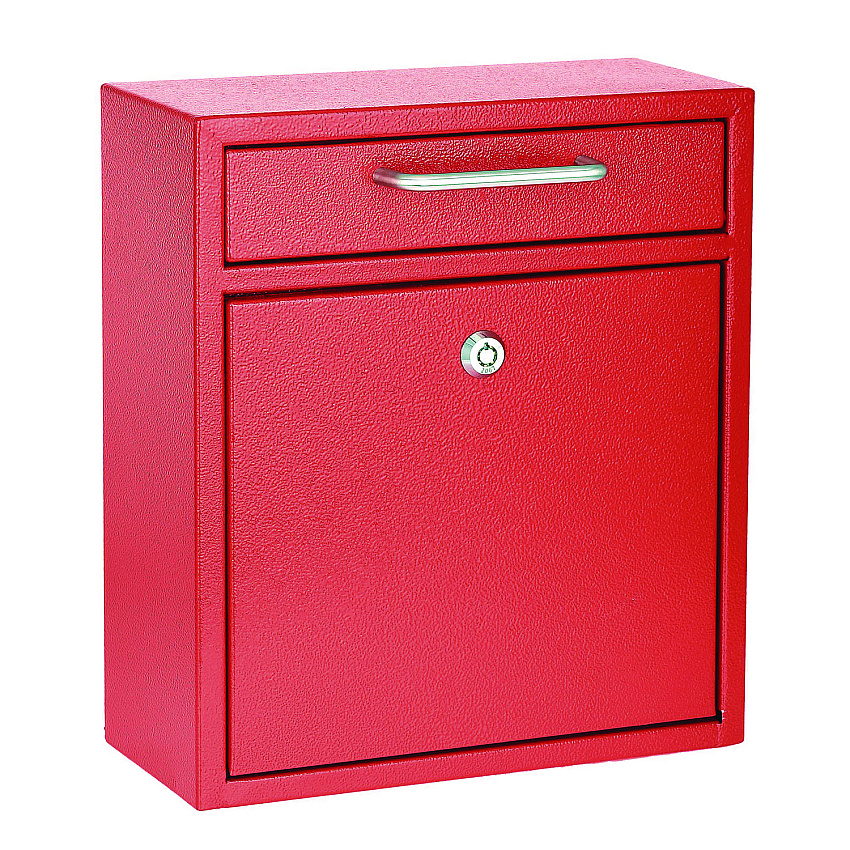 AdirOffice Medium Ultimate Wall Mounted Mail Box, 10.4 x 4.5 x 12, Red (ALHI63105RED)