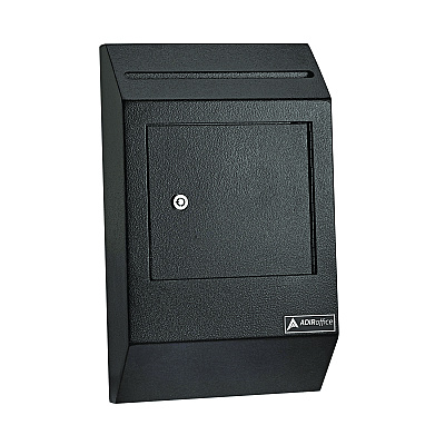 AdirOffice Heavy-Duty Weatherproof Secured Secure Drop Box, 10 x 4 x 16.3, Black (ALHI63113BLK)