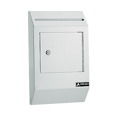 AdirOffice Heavy-Duty Weatherproof Secured Secure Drop Box, 10 x 4 x 16.3, White (ALHI63113WHI)