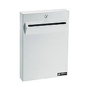 AdirOffice Large Wall Mounted Weatherproof Steel Secure Drop Box, 11 x 2.4 x 16, White (ALHI63114WHI)