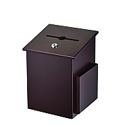 AdirOffice Squared Wood Locking Suggestion Box, 7.25 x 7.5 x 10, Medium Density Fiberboard, Mahogany (ALHI63201MA)