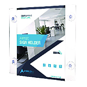 AdirOffice Clear Suction Acrylic Window Sign Holder, 8 x 11, Clear Frame, 2/Pack (ALHI6398511WSH2)