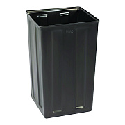 Alpine 40 Gallon Rigid Plastic Waterproof Square Trash Can Insert Liner for Indoor/Outdoor Trash Can, Plastic, Black (ALHALPA01)