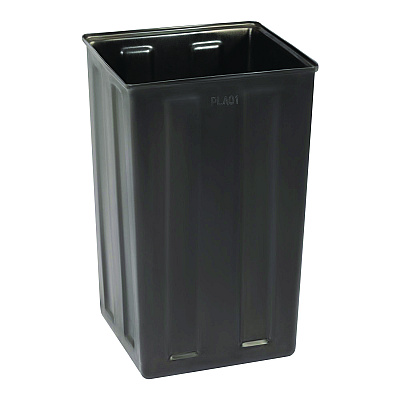 Alpine 40 Gallon Rigid Plastic Waterproof Square Trash Can Insert Liner for Indoor/Outdoor Trash Can, Plastic, Black (ALHALPA01)