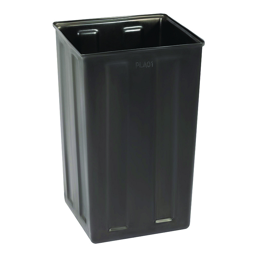 Alpine 40 Gallon Rigid Plastic Waterproof Square Trash Can Insert Liner for Indoor/Outdoor Trash Can, Plastic, Black (ALHALPA01)