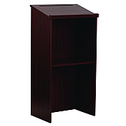 AdirOffice Wood Stand-up Podium Lectern Speaker Stand, 23 x 15 x 45.8, Mahogany (ALHI66101)