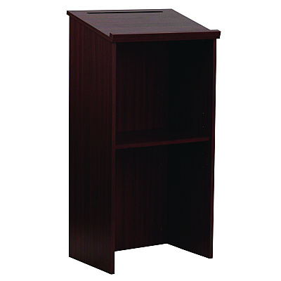 AdirOffice Wood Stand-up Podium Lectern Speaker Stand, 23 x 15 x 45.8, Mahogany (ALHI66101)