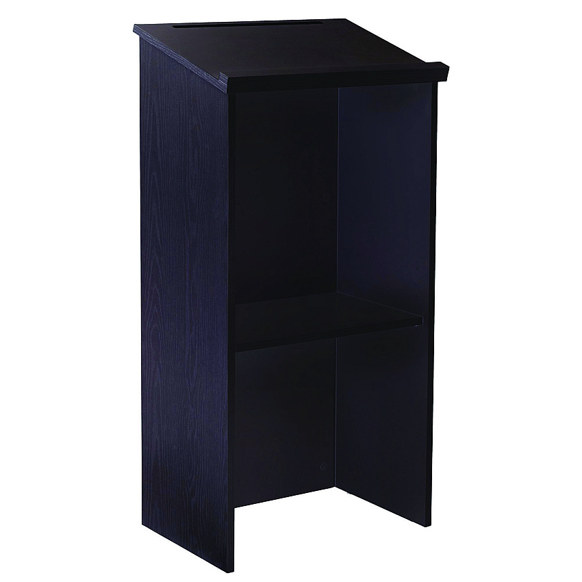 AdirOffice Wood Stand-up Podium Lectern Speaker Stand, 23 x 15 x 45.8, Black (ALHI66101BLK)