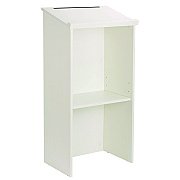 AdirOffice Wood Stand-up Podium Lectern Speaker Stand, 23 x 15 x 45.8, White (ALHI66101WHI)