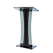 AdirOffice Acrylic Stand-Up Podium Lectern Speaker Stand, 26 x 13 x 47, Black (ALHI66102BLK)