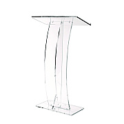 AdirOffice Acrylic Slanted Podium Lectern Speaker Stand, 26.75 x 12.5 x 47, Clear (ALHI66103CLR)
