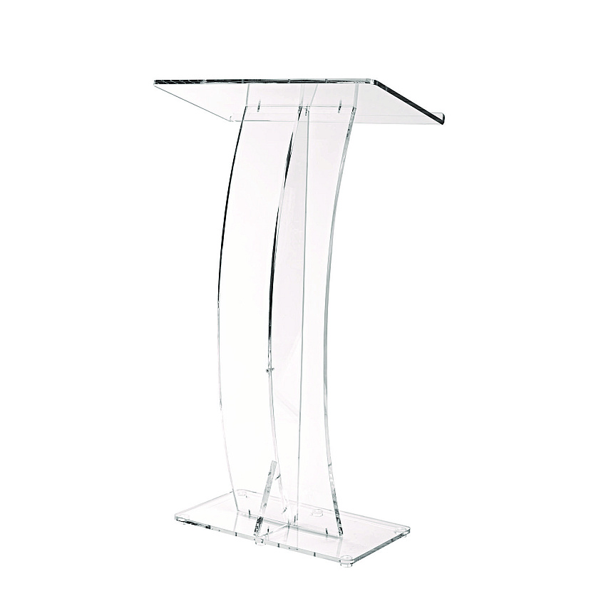 AdirOffice Acrylic Slanted Podium Lectern Speaker Stand, 26.75 x 12.5 x 47, Clear (ALHI66103CLR)