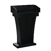 AdirOffice Wood Stand-Up Podium Lectern Speaker Stand with Drawer and Storage Area, 27.55 x 14 x 43.3, Black (ALHI661012BLK)