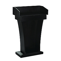 AdirOffice Wood Stand-Up Podium Lectern Speaker Stand with Drawer and Storage Area, 27.55 x 14 x 43.3, Black (ALHI661012BLK)