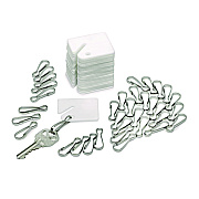AdirOffice Plastic Identification Key Tags, White, 100/Pack (ALHI689100)