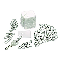 AdirOffice Plastic Identification Key Tags, White, 100/Pack (ALHI689100)