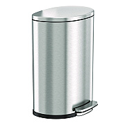 HLS Commercial Fire-Resistant Step Pedal Trash Can, 13 gal, Plastic/Stainless Steel, Silver (HLMHLSS13DFR)
