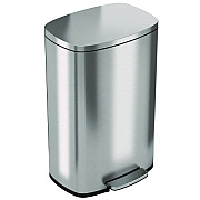 HLS Commercial Step Pedal Trash Can, 13 gal, Plastic/Stainless Steel, Silver (HLMHLSS13R)
