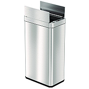 HLS Commercial Wings Lid Sensor Trash Can, 18 gal, Plastic/Stainless Steel, Silver (HLMHLS18WRSL)