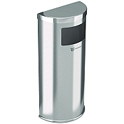 HLS Commercial Side-Entry Trash Can with Wall Mount, 9 gal, Stainless Steel, Silver (HLMHLSC01G09A)