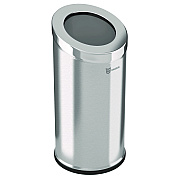 HLS Commercial Beveled Open Top Trash Can, 15 gal, Stainless Steel, Silver (HLMHLSC04G15A)