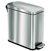 HLS Commercial Step Pedal Trash Can, 3 gal, Plastic/Stainless Steel, Silver (HLMHLSS03R)
