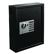 AdirOffice Steel Digital Lock Key Cabinet, 40-Key, 13 x 4 x 14.3, Stainless Steel 304, Black (ALHI68040BLK)