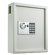 AdirOffice Steel Digital Lock Key Cabinet, 40-Key, 13 x 4 x 14.3, Stainless Steel 304, White (ALHI68040WHI)