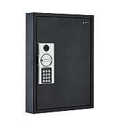 AdirOffice Steel Digital Lock Key Cabinet, 60-Key, 13 x 2.6 x 17, Stainless Steel 304, Black (ALHI68060BLK)